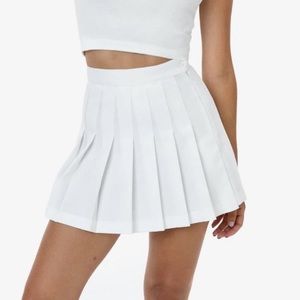 American Apparel White Tennis Skirt